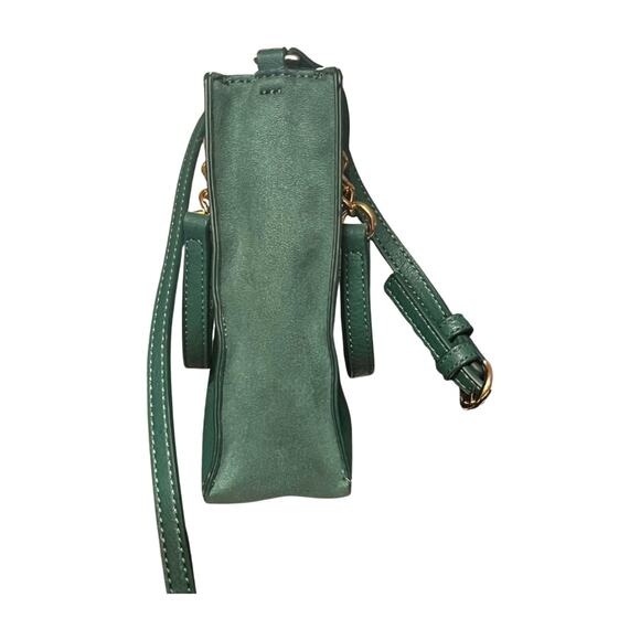 LC Lauren Conrad Kylie Green Mini Crossbody Bag Gold Chain Top Handle Purse - Picture 7 of 9